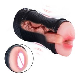 Articles de beauté Masturbateur masculin Imitation vagin féminin jouet sexy pour homme Silicone Double tête Masturbation tasse chatte pour hommes sexyShop