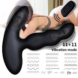 Beauty Items Man Anaal Plug Vibrator USB Oplaadbare Prostaat Massager Volwassen Mannelijke en Vrouwelijke Flirten sexy Speelgoed Afstandsbediening Dual