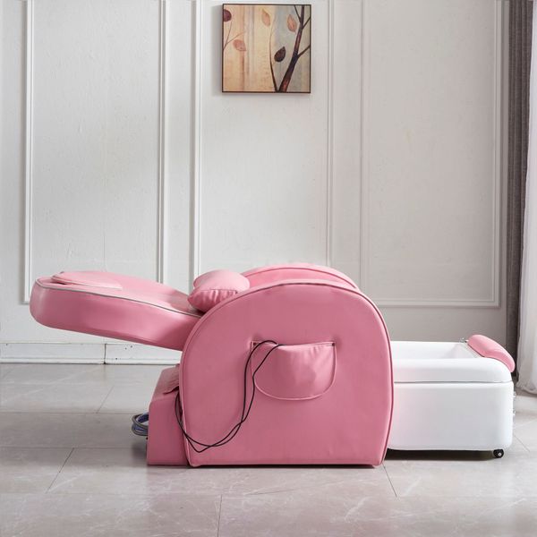 Artículos de belleza Cama de belleza moderna Mesa de masaje para adultos Color rosa Spa para pies Silla de pedicura para uñas Manicura Masaje facial Silla de pedicura para la venta