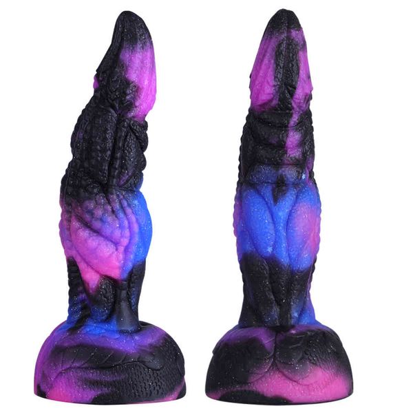 Artículos de belleza Monster Dildo Juguetes anales Ventosa Pene artificial Adulto sexy Juguete para mujeres