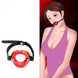 Articles de beauté Bâillon pour jouets sexy oraux Lèvres en silicone Extenseur ouvert BDSM Esclave Fétiche Bdsm Bondage Contraintes Plug Érotique Femmes Couples Boutique