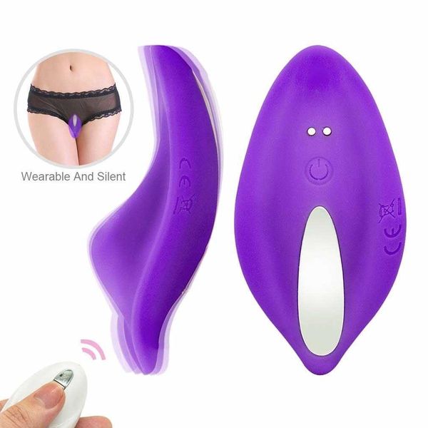 Artículos de belleza Vibración de múltiples velocidades con bragas de mariposa portátiles vibrantes para mujer Huevos Control remoto inalámbrico Juguetes sexy para mujer