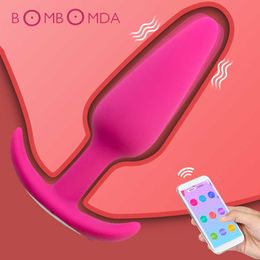 Schoonheid items muziekbesturing vibrator bluetooth app butt plug video externe anale prostaat massages pussy sexy speelgoed volwassen product