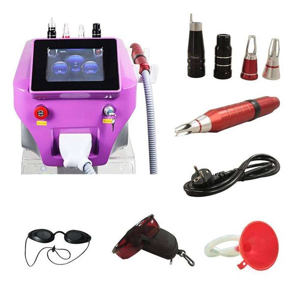 articles de beauté Nd yag Laser 755nm 532nm 1064nm Picoseconde Laser Détatouage pigment Rousseur Enlèvement Pico Laser Détatouage Machine