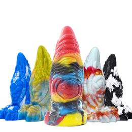 Schoonheidsartikelen nieuwe graffiti grote moster dildo zachte siliconen zuignap pik penis volwassenen speelgoed geen vibrator anale kont voor vrouw lesbische sexyshop