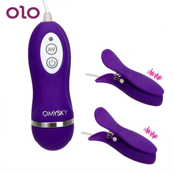 Articles de beauté nouveau vibrateur de mamelon 10 pinces de fréquence stimulateur de Massage du sein jouets sexy pour les femmes Masturbation féminine jeux pour adultes