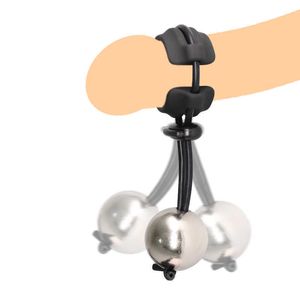 Articles de beauté Nouveau anneau de coq lesté réglable pénis en acier inoxydable poids de balle sexyy jouet silicone Cockring Ballstretcher Exerciseur