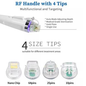 Schoonheidsartikelen Niet-geïsoleerde fractionele RF Nanochip Disposables 10 25 64 Naalden Microneedles voor RF-apparaten