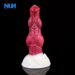 Artículos de belleza nuun kobieta masturbacja symulacja pynnego silikonu consolador big knot kolor kulki analne szok prostaty sodom stick 18