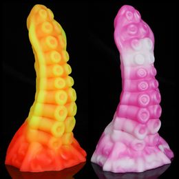 Beauty Items Octopus Tentakels Anale Plug Dildo Prostaat Massager Realistische Siliconen Penis Zuignap Grote Monster Dildo sexy Speelgoed voor Vrouwen