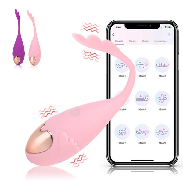 Articles de beauté OLO 10 Fréquence Gode Vibromasseur Portable Vaginal Serrer Balle D'exercice APP Contrôle Clitoris G-spot Stimulation sexy Jouet pour Femmes