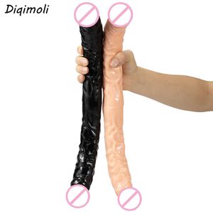 Schoonheidsartikelen overgche dubbele dildo's stimuleren vagina en anus zachte penis realistische phallus long dick masturbator sexy speelgoed voor vrouwen lesbisch