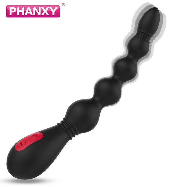 Artículos de belleza PHANXY 9 Speed Anal Beads Vibrador G Spot Vagina Clitoris Stimulator Hombres Vibrating Butt Plug Adultos juguetes sexy Hombre Mujer Masajeador