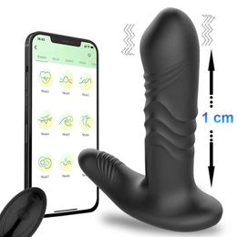 Schoonheidsartikelen Pilot Aplikacji Teleskopy Schilder Analny Masaer Prostaty Buttplug Stymulator Opnienie Wytrysku Wibraterende Zabawki Erotyczne Dla McZyzn