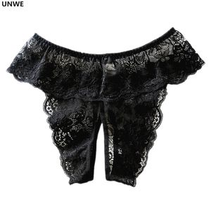 Beauty Items Plus Size Open Kruis Ondergoed Crotchless Floral Lace Thongs Lady Zie Hoewel G-string sexy Nachtkleding voor Liefhebbers Gift