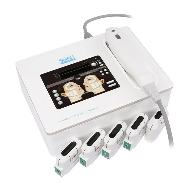 Articles de beauté portable ultrasons focalisés double machine de retrait du menton machine de levage de visage hifu peau serrant la machine de beauté