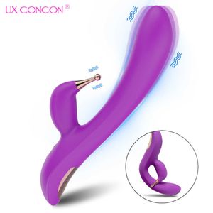 Schoonheidsartikelen krachtige dildos vibrator siliconen groot formaat toverstaf g-spot massager sexy speelgoed voor paar clitoris tepel dubbele stimulator volwassenen