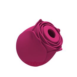 Artículos de belleza Potente Rose Vibator Toy para mujeres Pezón Oral Clitoris Sucker Estimulación al vacío Vibradores sexy s Mujer Adultos