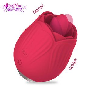 Articles de beauté Puissant Rose Vibrateur Clitoris Mamelon Stimulateur AdultTongue Oral Léchage sexy Jouet Femelle pour Masturbation Femmes 2022