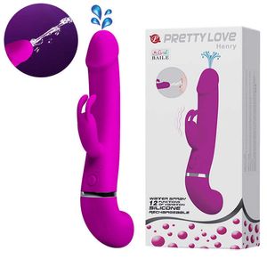 Beauty Items Pretty Love Water Spray Vibrerende Dildo sexy Speelgoed Voor Vrouwen Vagina Masturbator Rabbit Vibrator Clitoris Stimulator G-Spot Stimuleren