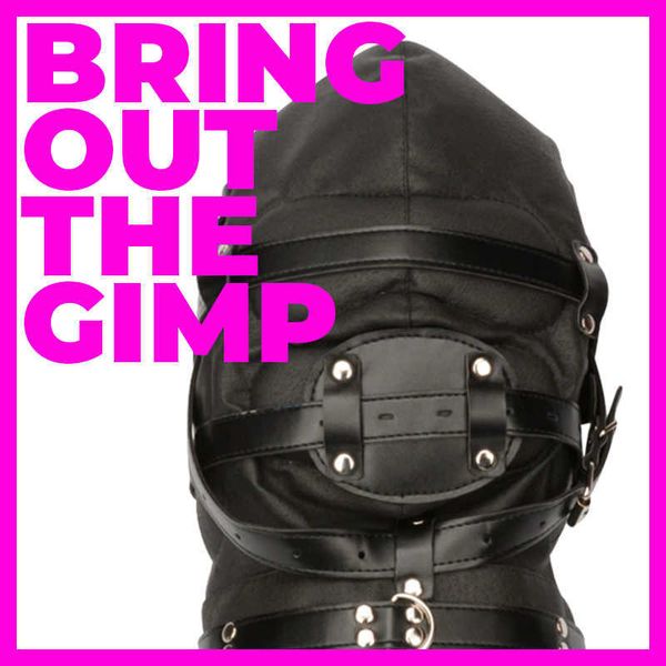 Articles de beauté Masque BDSM verrouillable en cuir PU avec gode bouche Gag pour hommes Gay sexy SM Bondage Fetish Slave Hood Blind Fold Gimp Toys