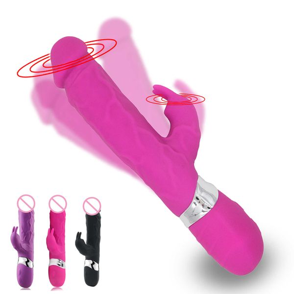 Artículos de belleza Vibrador de conejo Estimulador del punto G Estimulación del clítoris Masturbación femenina Pareja juguetes sexy Productos porno para mujeres Fidget