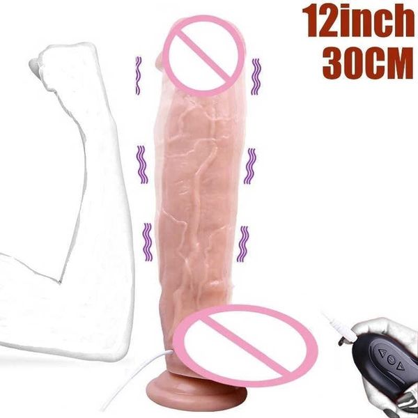 Elementos de belleza consolador realista vibrante enorme vibrador de 30 cm con succión súper grande pene para mujeres masaje g-spot masturbación para adultos