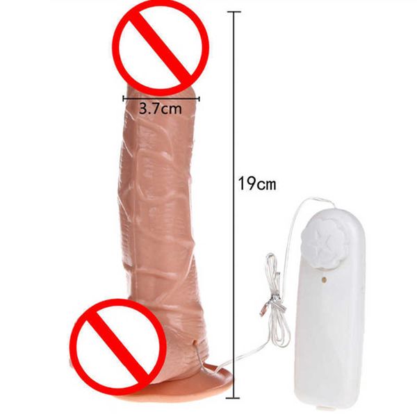 Articles de beauté Pénis réaliste avec ventouse Femmes Jouets sexy Simulation Gode vibrant pour adultes Grands godes vibrateurs féminins en silicone souple