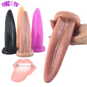 Schoonheid items realistische tong anale plug sucker buttplug g-spot vagina massager sexy oraal sexy speelgoed voor vrouwen homo volwassen games erotische producten