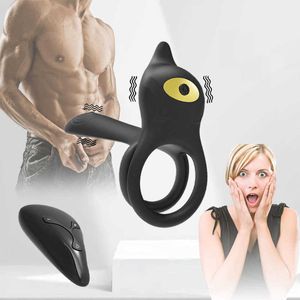 Articles de beauté Télécommande Électrique Vibration Cock Ring Pénis Anneaux Sexy Jouets Pour Hommes Et Femmes USB Charge Étanche G Spot Stimulation