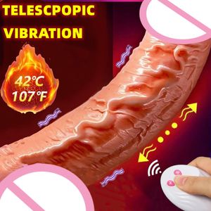 Schoonheidsartikelen afstandsbediening telescopische realistische penis big dildo vibrator sexy speelgoed voor vrouw zuignap cup vrouwelijke volwassen masturbator machine