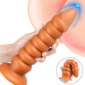 Articles de beaut￩ Sexy Shop Big Buttplug Soft Dildo Anal plug Silicone Butt Annal Toys Beads Toys for Gay Men Women Boules vaginales