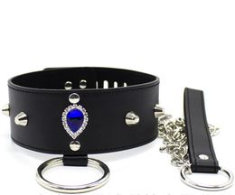 Articles de beauté jouets sexy pour femmes Bdsm fétiche bondage ensemble collier d'esclave laisse chaîne en métal restreint jeu adulte punir colliers de cou S2625