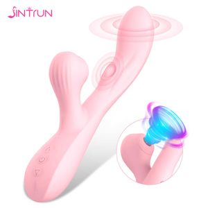 Schoonheidsartikelen Siliconen Vibrating Sucker Clitoris Stimulator Sterke vagina Bullet Vibrators voor vrouwen Masturbatie G Spot Orale sexy speelgoed volwassen