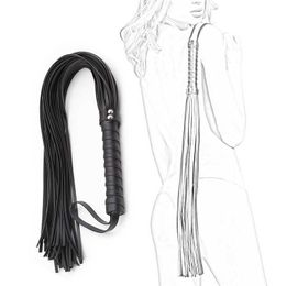 Articles de beauté Esclave Fouet en cuir souple Jeux pour adultes BDSM Torture Équipement de bondage Jouets sexy Flirt Couple Érotique Fétiche Stimule Reine Fouets Cosplay