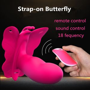 Schoonheidsartikelen Smart Wireless Control Vibrator Tanty Sexy Toy 18 Frequency Sound Strap-on Clitoris G-Spot Vagina Massager Vibrating Egg