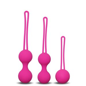 Articles de beauté Boules de Kegel en silicone souple Vagin chinois Geisha Ball Muscle Shrink Pussy Serrer Machine d'exercice Oeuf Jouets sexy pour femme