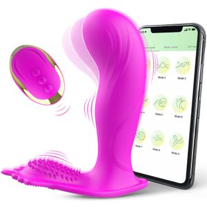 Schoonheidsartikelen SOHIMI Krachtige USB -lading Wireless Remote Control Butterfly Wearable Dildo Vibrator Sexy speelgoed voor vrouwen Paar masturbator