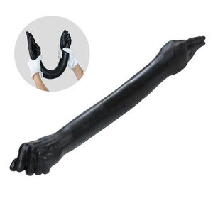 Schoonheidsartikelen Super Long Fist Dildo 65 cm Big Fisting Black Double Einded Sexy Toys for Woman Lesbian Conslaador enorme anale penis.