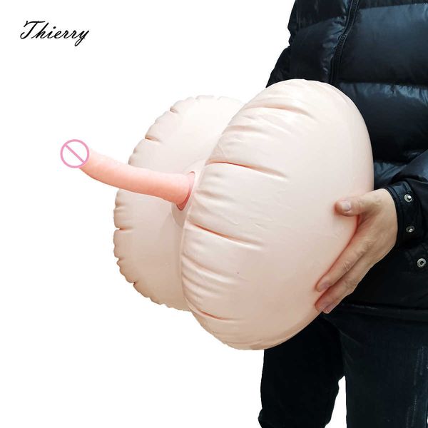 Articles de beauté Thierry Chaise sexy gonflable avec gode Durable Blow Up King Cock Rider Rocker Ball Jouet érotique pour Femmes Hommes Coussin Siège