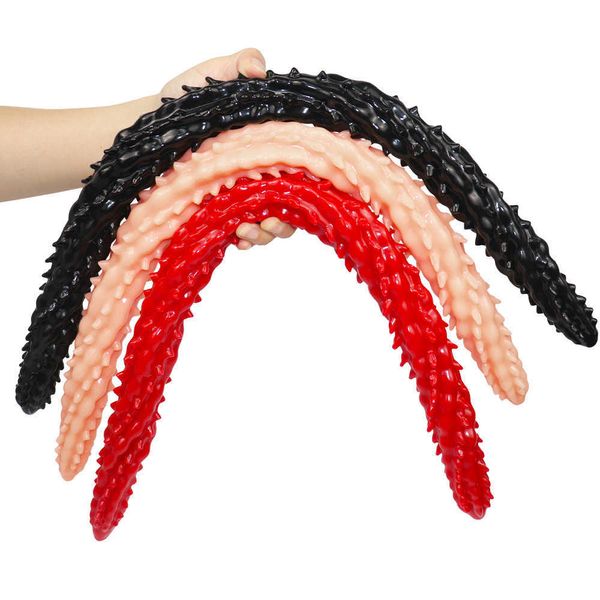 Artículos de belleza TleMeny Super Long 61cm Dragon Scale Tentacle Dildo Levantado Polka Dot Consoladores de doble cabeza Mujeres Lesbianas Gay Masturbador Pene falso