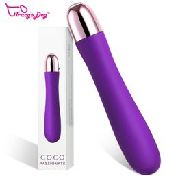 Schoonheidsartikelen Tracy's Dog 10 Frequency Silicone Vibrator G Spot voor vrouwen sexy speelgoed volwassen product