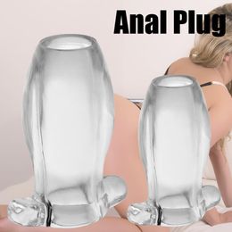 Articles de beauté Plug Anal creux Transparent unisexe, dilatateur d'anus, Expansion des fesses, jouet Plg, jouets sexy pour adultes pour hommes et femmes