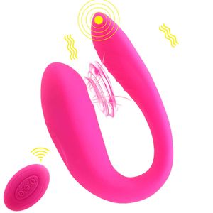 Articles de beauté U Forme Pliable Clitoris Vagin Stimulateur Érotique Sucer Vibrateur Sexy Jouets pour Couple G-spot Produits