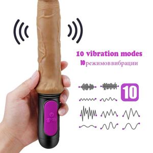 Articles de beauté Chauffage USB Réaliste Gode Vibrateur pour Femme 10 vitesses plier Doux énorme gode Pénis G Spot Vagin Anus Masturbateur Jouets sexy