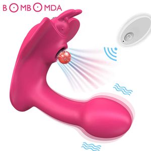 Artículos de belleza Vibrador de succión de vagina Bragas portátiles 10 velocidades Vibrador Succionador Oral sexy Succión Estimulador de clítoris Juguete erótico para mujeres