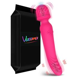 Artículos de belleza Vasana, varita AV de doble Motor, vibrador de 3 velocidades para mujer, potente vibración, consoladores para clítoris y punto G, palo vaginal femenino