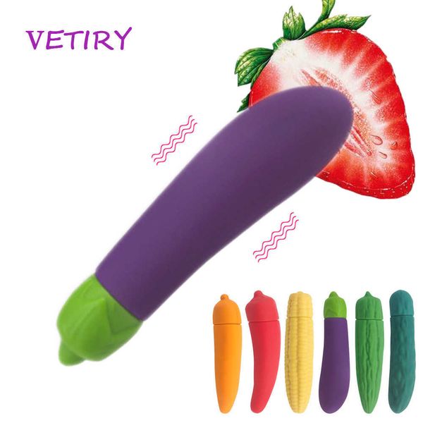 Artículos de belleza VETIRY vegetales vibrador juguetes sexy para mujeres estimulador de clítoris vagina masaje pene postizo productos de masturbación femenina