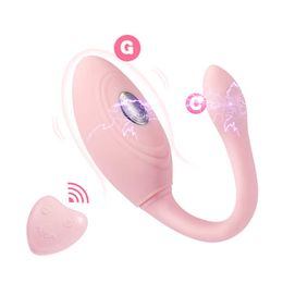 Schoonheidsartikelen trillen eiervagina vibrator voor vrouwen spring draadloos op afstand elektrische schok anale clitoris stimulatie volwassen producten sexy speelgoed