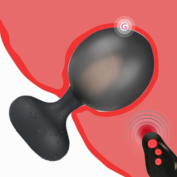 Artículos de belleza Vibrador Inflable Anal Butt Plug Vibrador Masajeador de próstata Estimulador Vibraciones de varias velocidades Juguetes sexy a prueba de agua para hombres Gay